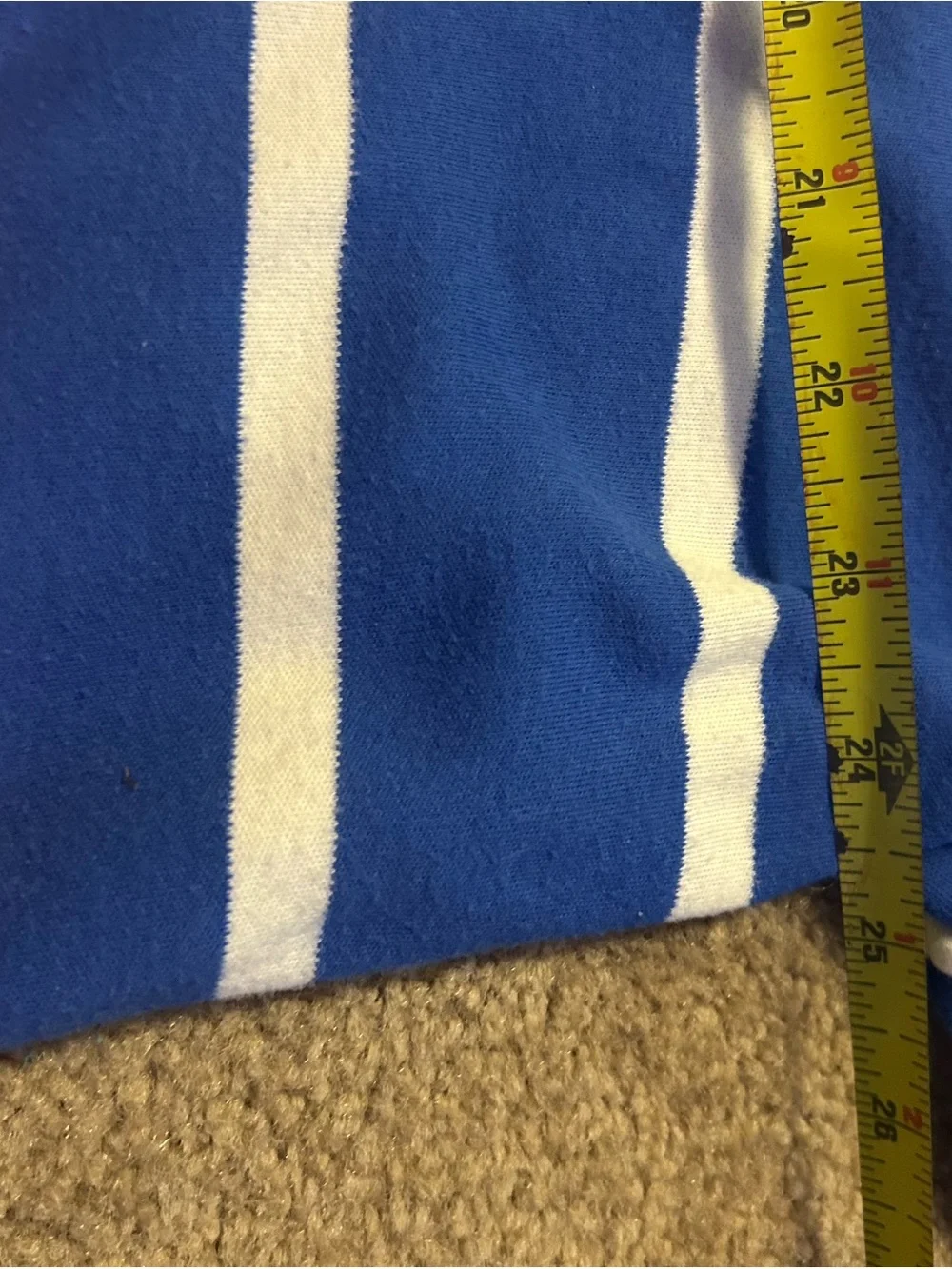 Striped Polo Shirt in Red, Blue & Orange